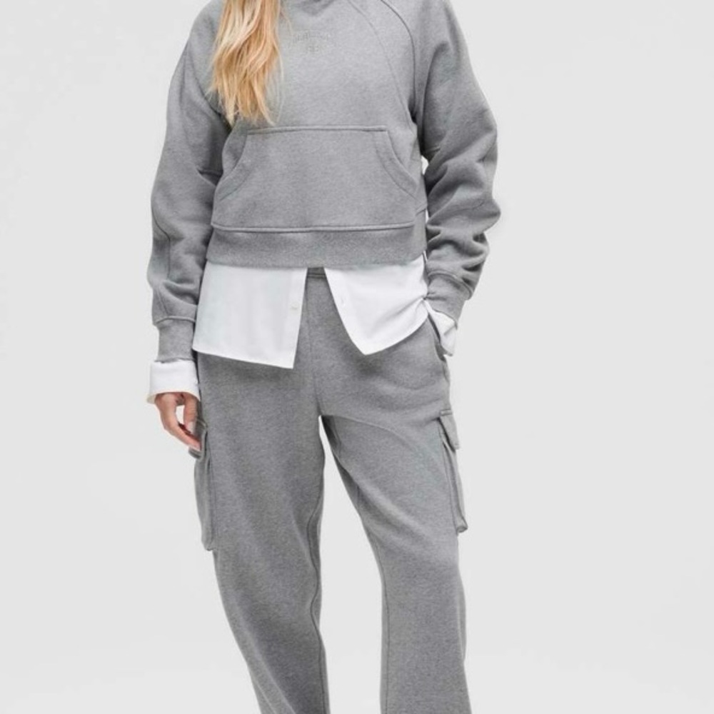 Lululemon Scuba NWT Graphic Oversized Hoodie Heathered Medium Grey